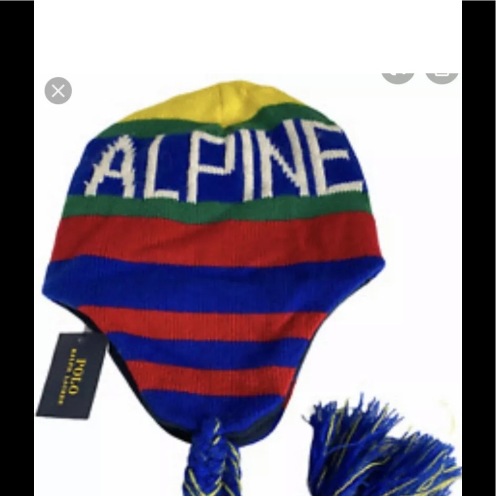 POLO RALPH LAUREN Men's Ear Beanie Hat ALPINE